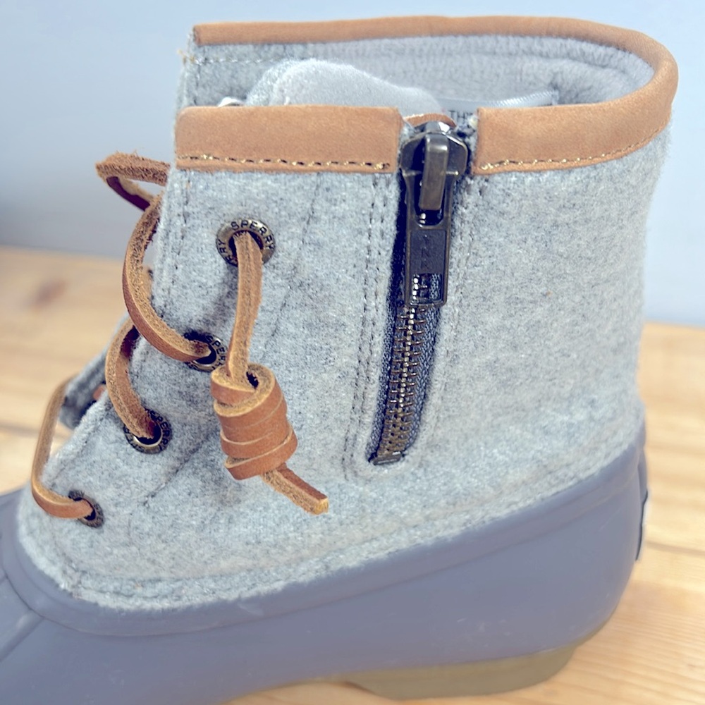 Sperry Gray Saltwater Wool Duck Boots Women’s 5.5 - Picture 9 of 14